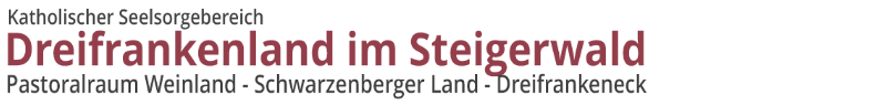 Kopfgrafik in der Homepage des Kath. seelsorgebereichs Dreifrankenland im Steigerwald