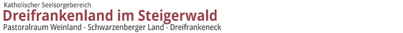 Kopfgrafik in der Homepage des Kath. Seelsorgebereichs Dreifrankenland im Steigerwald