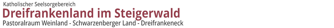Kopfgrafik in der Homepage des Kath. Seelsorgebereichs Dreifrankenland im Steigerwald